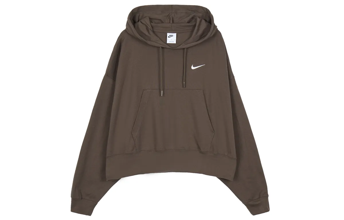Nike Sweatshirts Women's Baroque Brown Hooded (Non-detachable) Moderate