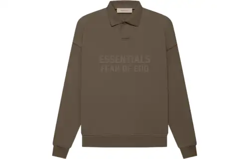 Fear Of God Essentials Women's L/S Polo Wood