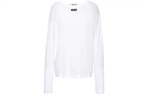 MIU MIU T Shirts Women's White Crew Neck Moderate Straight Fit