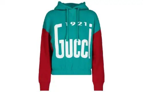 GUCCI Sweatshirts Women's Blue Hooded Moderate Regular