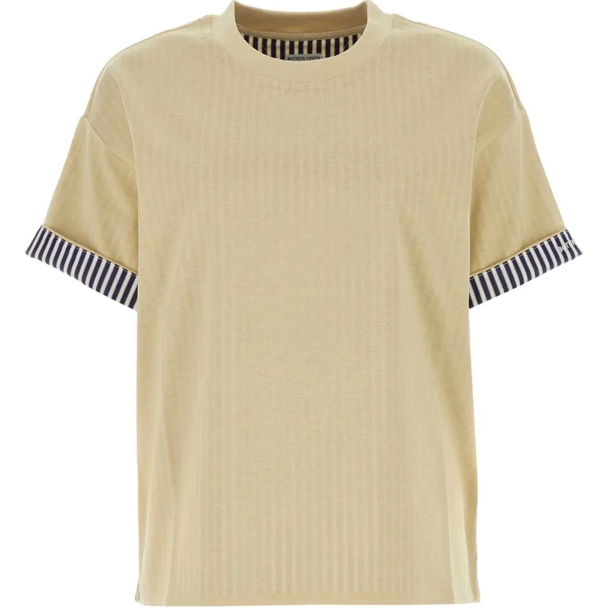 Женская футболка Bottega Veneta (кремовая)