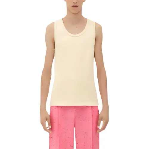 Bottega Veneta Tank Top Men's Beige Yellow