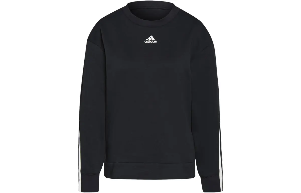 Adidas T-Shirts Women's Black Crew Neck Moderate Straight Fit