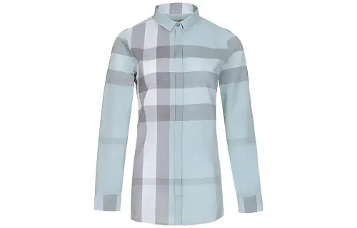 Burberry Shirts Women's Light Opal Color Lapel Moderate Other
