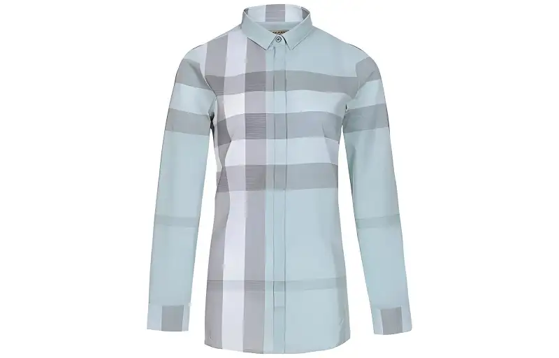 Burberry Shirts Women's Light Opal Color Lapel Moderate Other