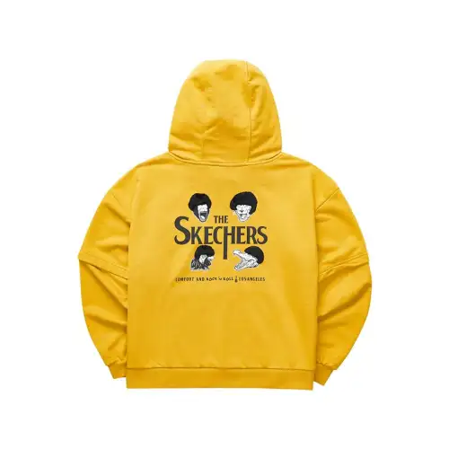 Skechers Funny Monster Sweatshirts Women's Gold Hooded Moderate Regular