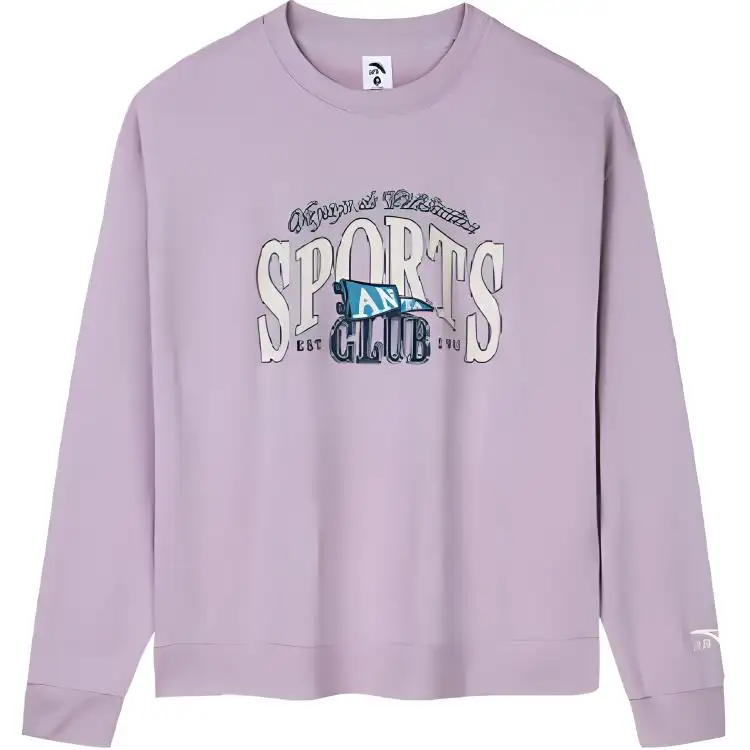 Anta Life Collection Sweatshirt Women's Gray Rattan Purple
