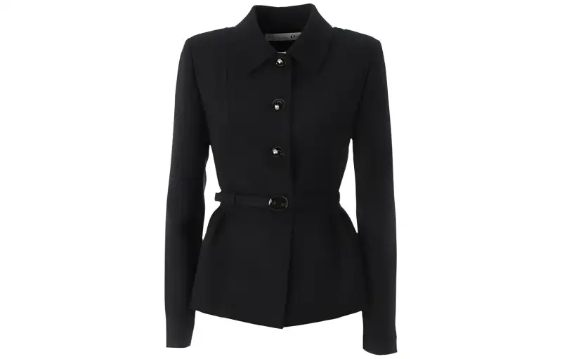 DIOR Jackets Women's Black Lapel Moderate Other