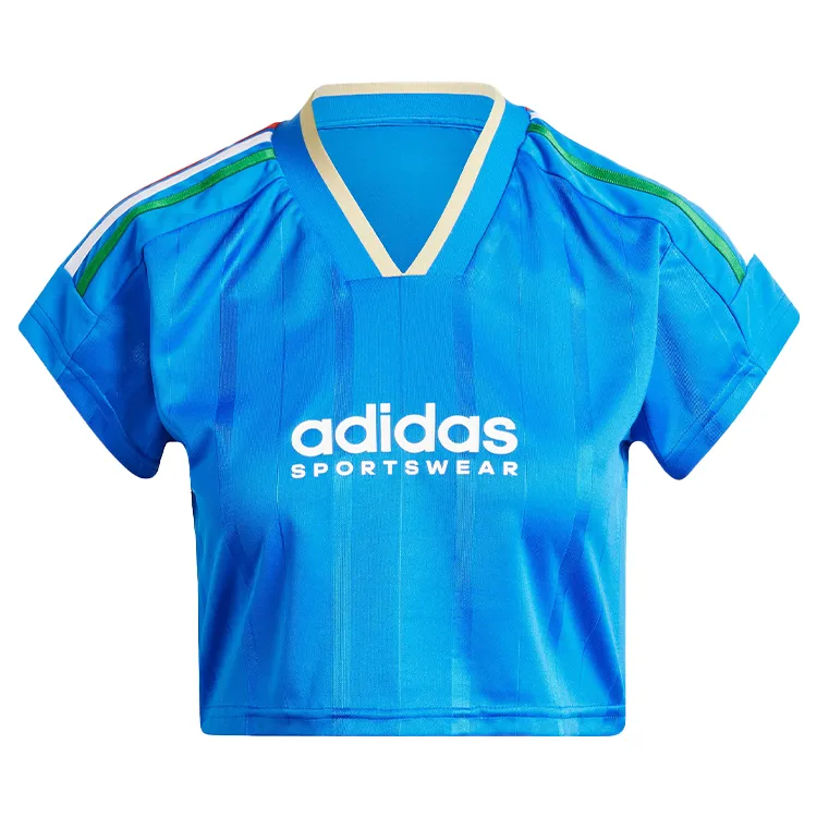 Adidas T-Shirts Women's Blue V-neck Moderate Other