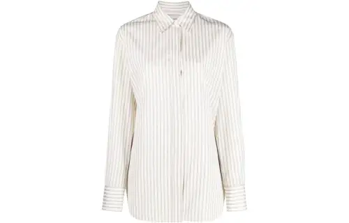striped cotton button-up shirt