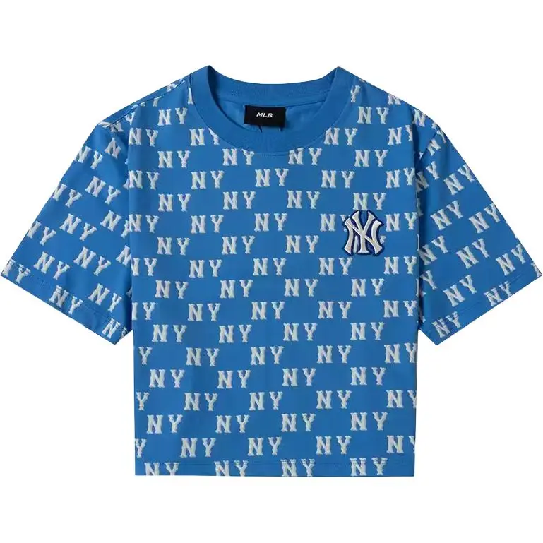 MLB T-Shirts Women's Blue Crew Neck Moderate