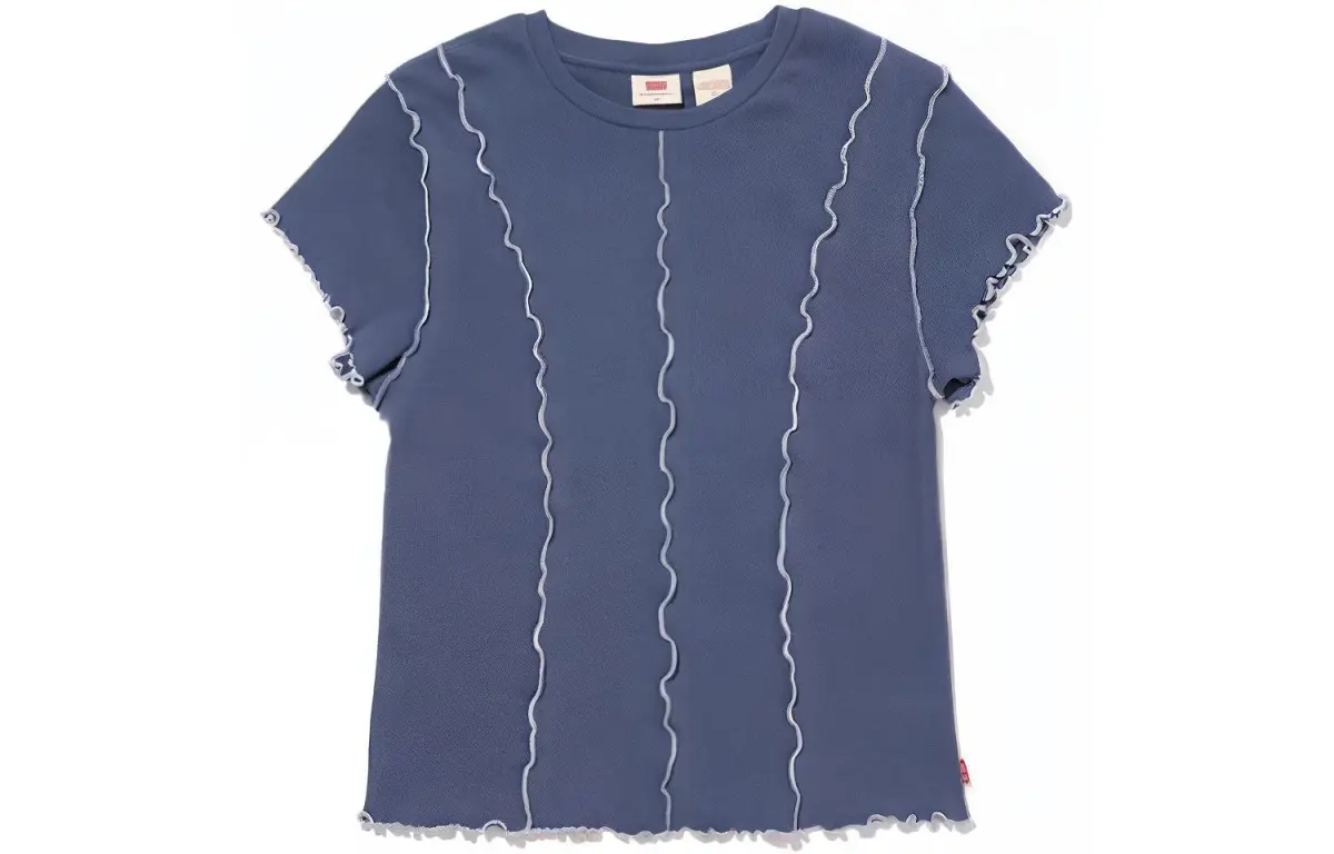 Levi's T-Shirts Women's Blue Crew Neck Moderate Other