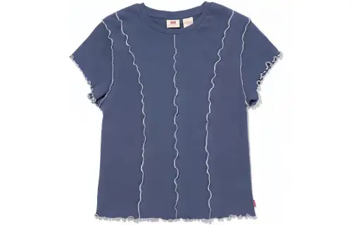 Levis T Shirts Women's Blue Crew Neck Moderate Other