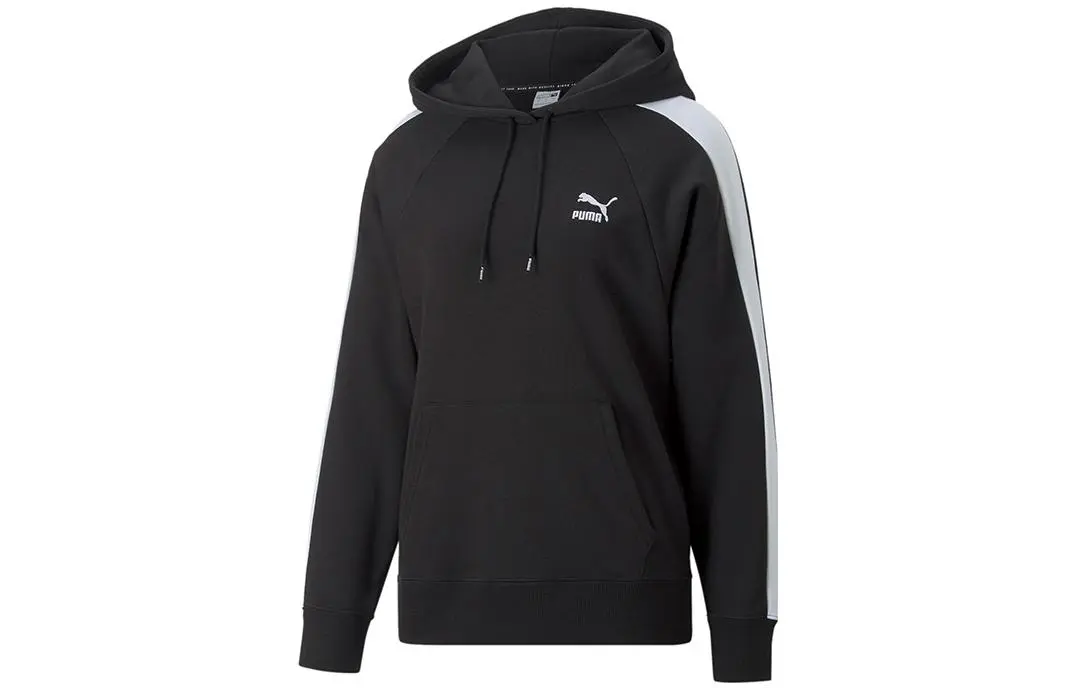 PUMA Sweatshirts Women's Black Hooded Moderate Regular