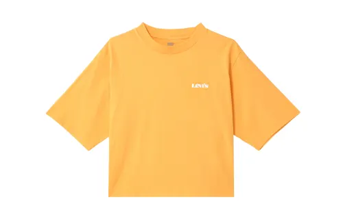 Levis T Shirts Women's Yellow Crew Neck Moderate Other