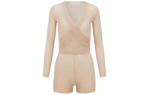 DIOR Bodysuits Women's Beige V Neck