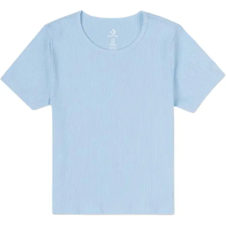 Converse T-Shirts Women's Blue Crew Neck