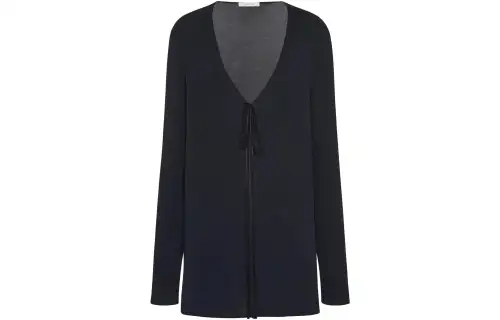 THE ROW Knitwear Women's Black V Neck Moderate Cardigan