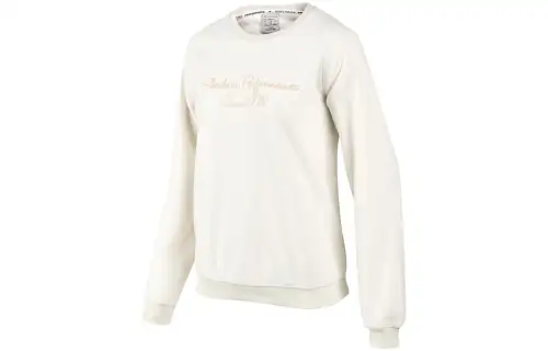 Skechers Crew Neck Comfortable Casual Fleece Lined Long Sleeved Sweatshirt Women's Marshmallow White