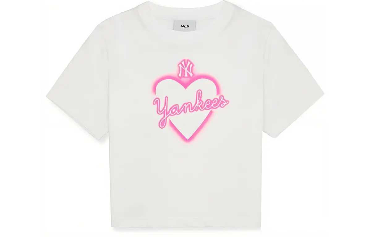 MLB SS23 Heart T Shirt Women's Ivory