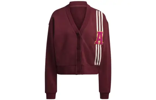 Adidas Originals Knitwear Women's Dark Shadow Red V Neck Moderate Other