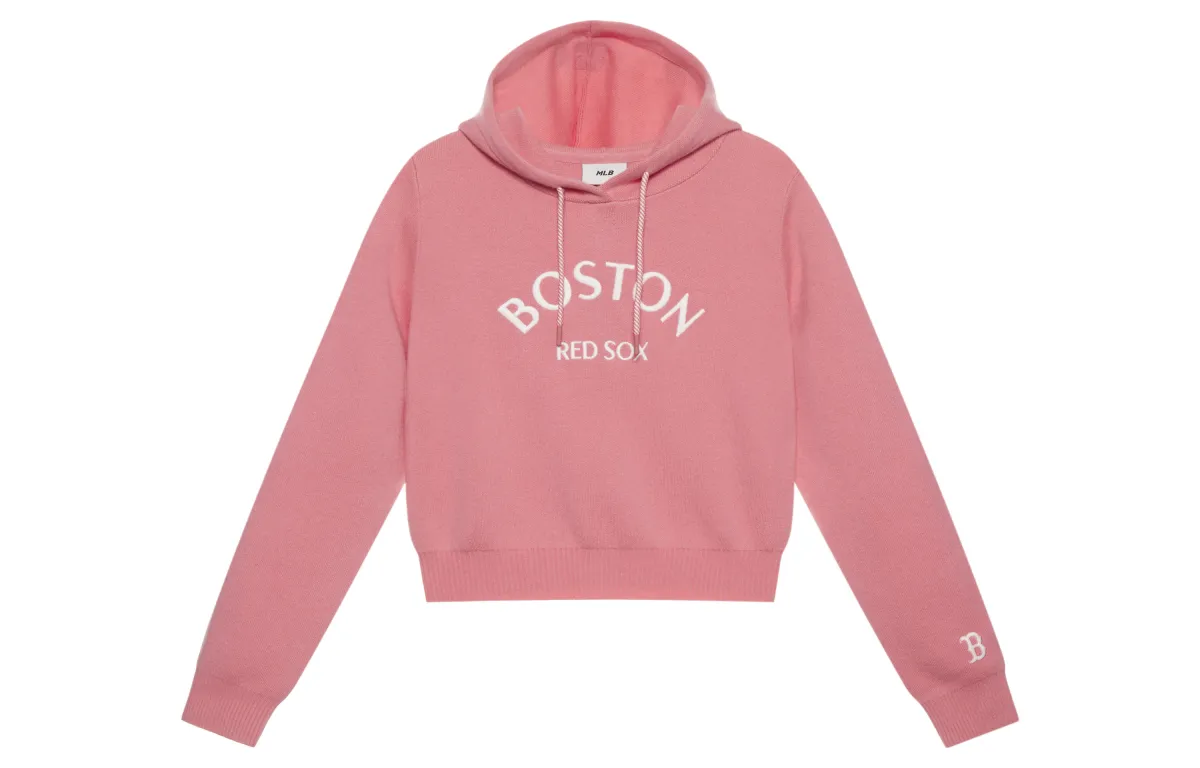 MLB Preppy Style Collection Basic Boston Red Sox 24FW Knitwear Women's Pink
