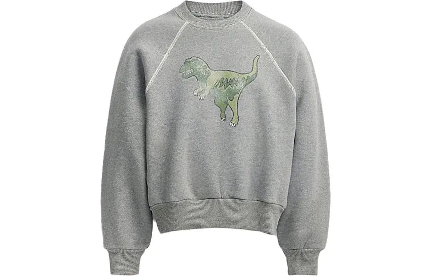 COACH Sweatshirts Women's Gray Crew Neck Moderate