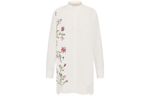 DIOR Shirts Women's White Stand Collar Moderate Other