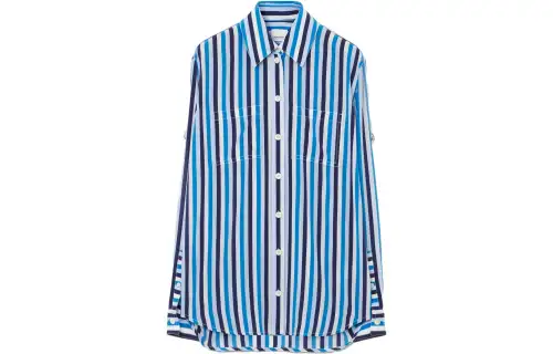 Burberry Shirts Women's Light Blue Lapel Moderate Other