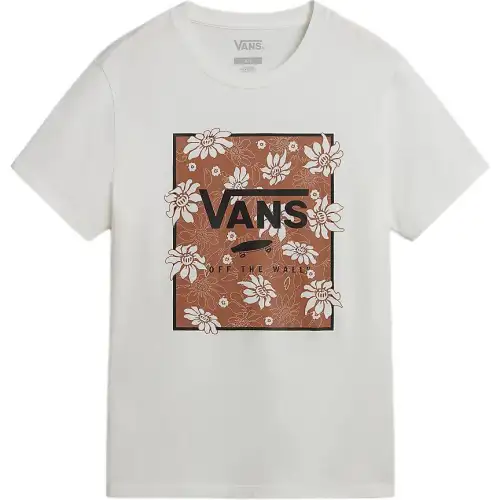 Vans T Shirts Women's White Crew Neck Moderate Straight Fit