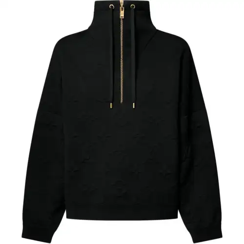 LOUIS VUITTON Embossed Monogram High Neck Sweater