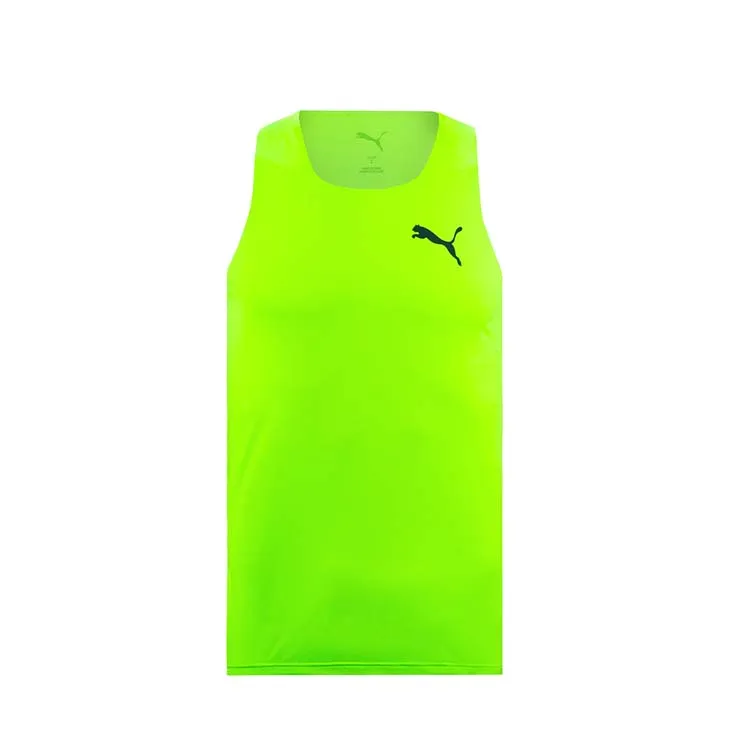 PUMA Tank Tops Men's Green Crew Neck Moderate Other