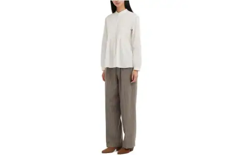 UNIQLO X IDLF Shirts Women's White Pointed Collar Moderate Other