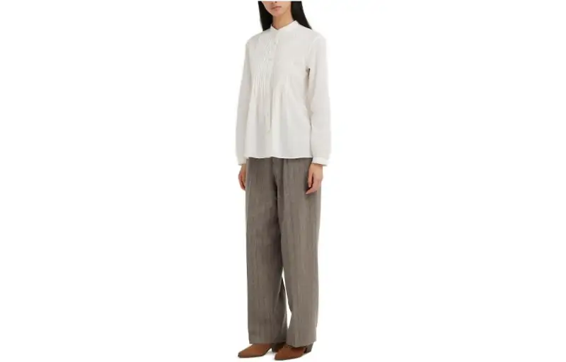 UNIQLO X IDLF Shirts Women's White Pointed Collar Moderate Other