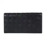 Bottega Veneta Long Leather Wallet Women's Black