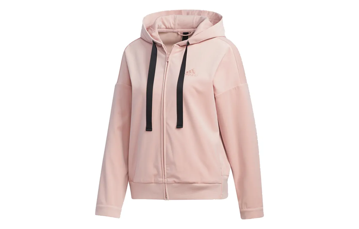 Adidas Jackets Women's Vibrant Pink Hooded Moderate Other