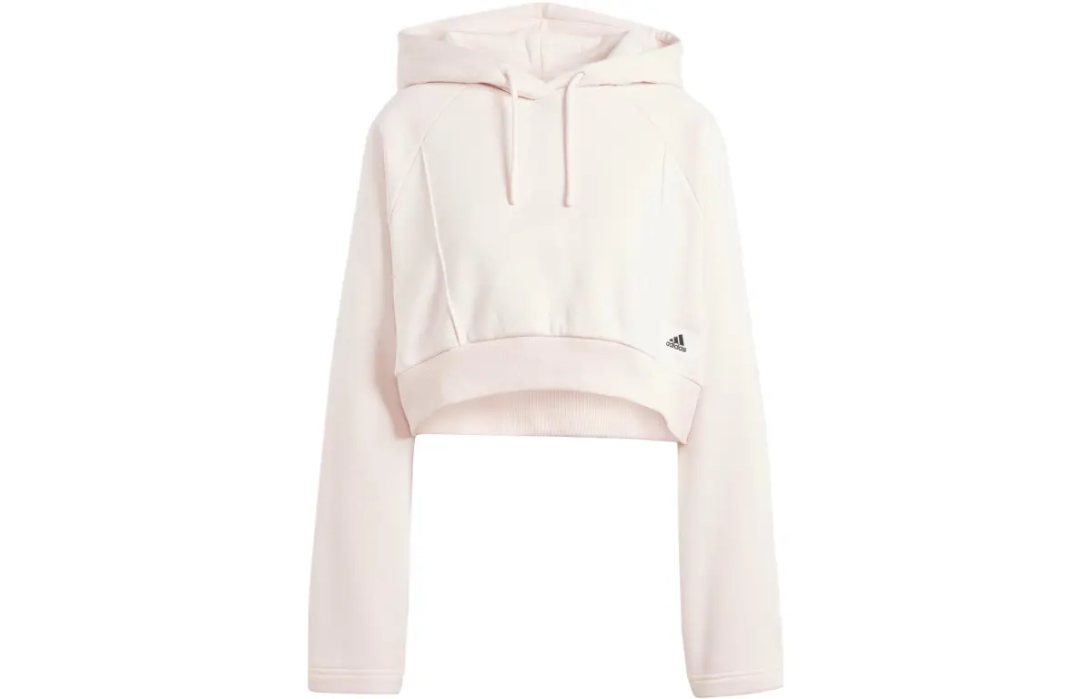 Adidas Sweatshirts Women's Beige Hooded Moderate Regular