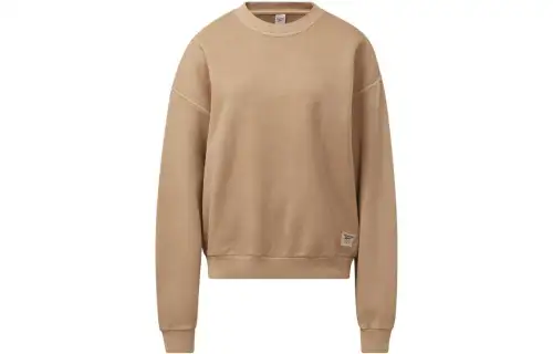 Reebok Sweatshirts Women's Khaki Crew Neck Thickened Regular