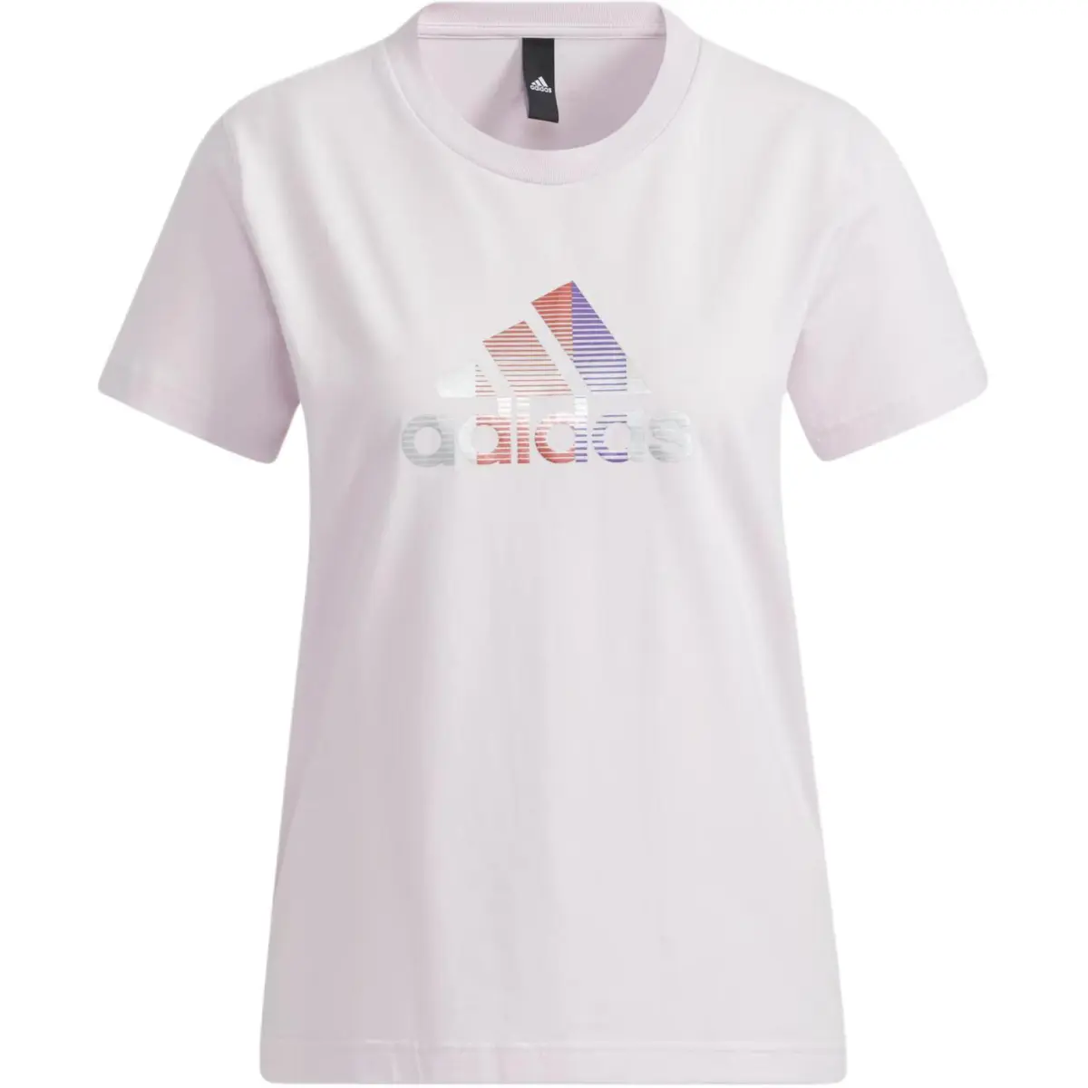 Adidas T-Shirts Women's Pink Crew Neck Moderate Straight Fit