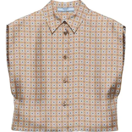 PRADA SS24 Shirt Women's Camel Brown