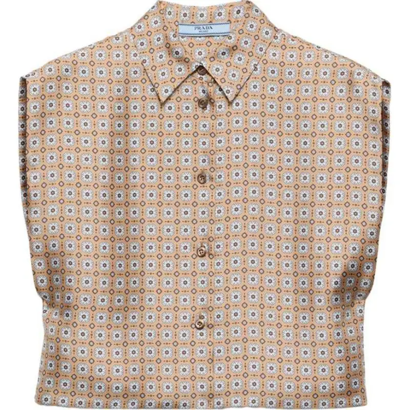 PRADA SS24 Shirt Women's Camel Brown