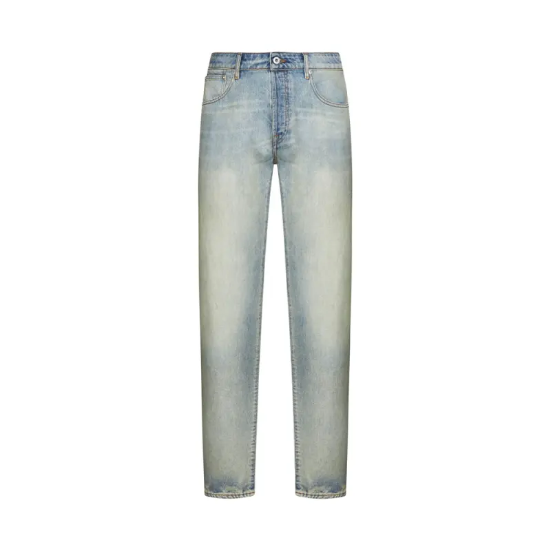 KENZO Logo Patch Straight Leg Jeans