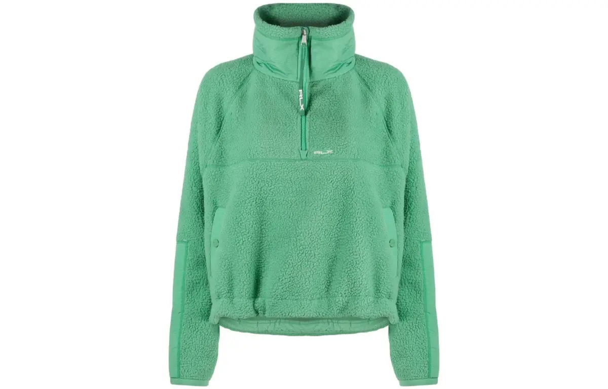 half-zip teddy sweatshirt