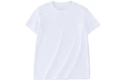 ANTA T Shirts Women's Gravel White Crew Neck Moderate Straight Fit