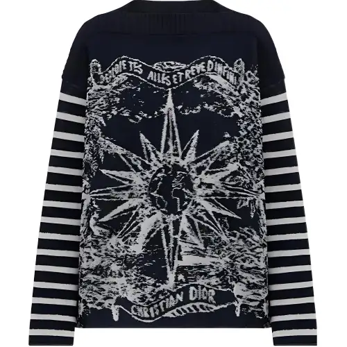 DIOR Sweatshirts Women's Black Crew Neck Moderate