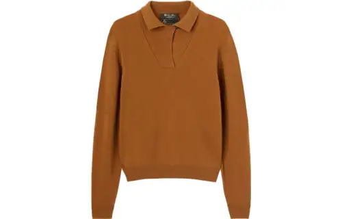 Loro Piana Merano Polo Shirt Polo Shirt Women's Dark Brown