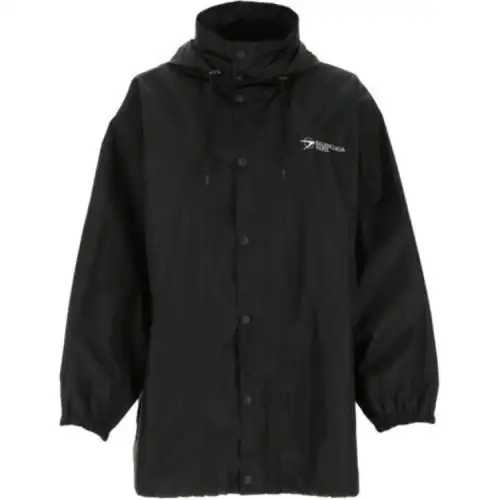 Balenciaga Jackets Women's Black Hooded Moderate Other