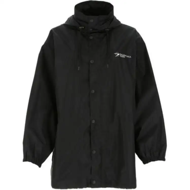 Balenciaga Jackets Women's Black Hooded Moderate Other