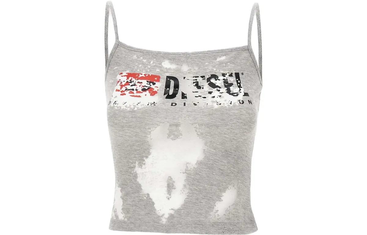 DIESEL Camisoles Women's Gray Boat-neck Moderate Straight Fit