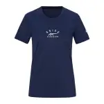 ASICS T Shirts Women's Blue Crew Neck Moderate